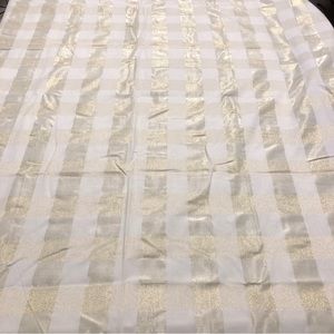 Gold Checked Cotton Tablecloth 60”x82”